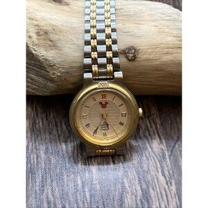 Disney Mickey Mouse Women’s LORUS Watch Quartz Two Tone Stainless Silver